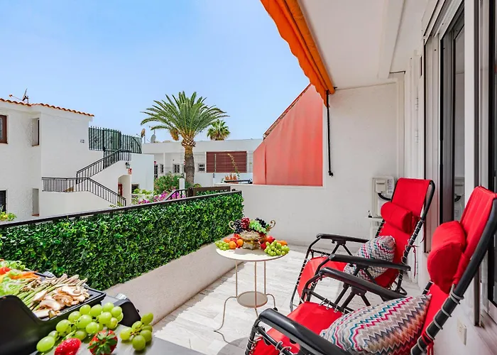 Apartamento 1 минута до пляжа, кондиционер, барбекю, Wi-fi Playa de las Americas (Tenerife)